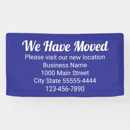 引っ越し場所は青 横断幕 (横)