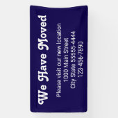 引っ越し場所は青 横断幕 (縦)