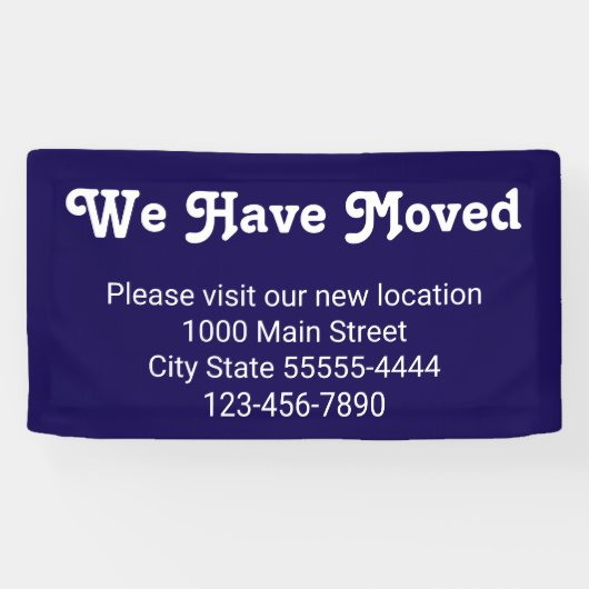 引っ越し場所は青 横断幕 (横)