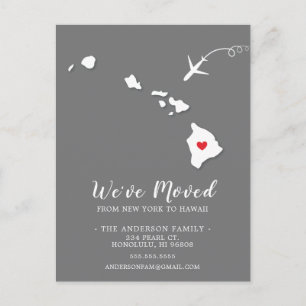引っ越し案内州ハワイはがき ポストカード