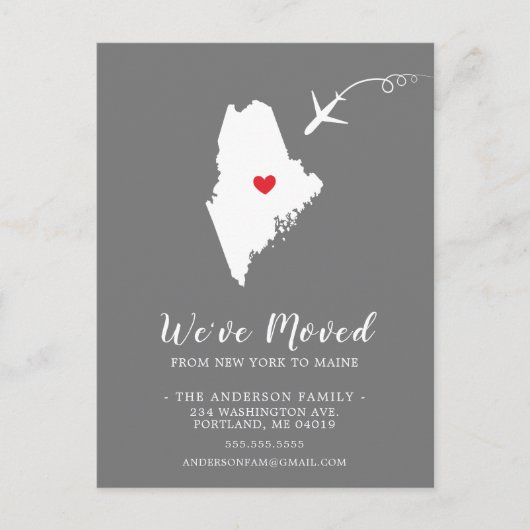 引っ越し案内州MAINEポストカード ポストカード (正面)