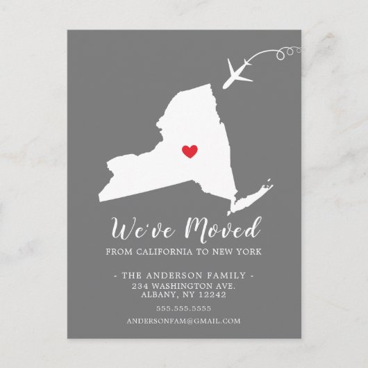 引っ越し案内州NYポストカード ポストカード (正面)