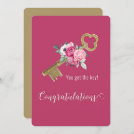 引っ越し祝いパーティーおめでとう新しい住宅所有者モダン カード