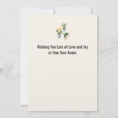 引っ越し祝いパーティーおめでとう素朴カントリークラフト カード (裏面)