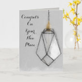 引っ越し祝いパーティーおもしろいカード カード (黄色い花)