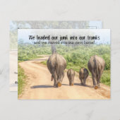 引っ越し祝いパーティーおもしろいパーティーゾウ移動 ポストカード (正面/裏面)