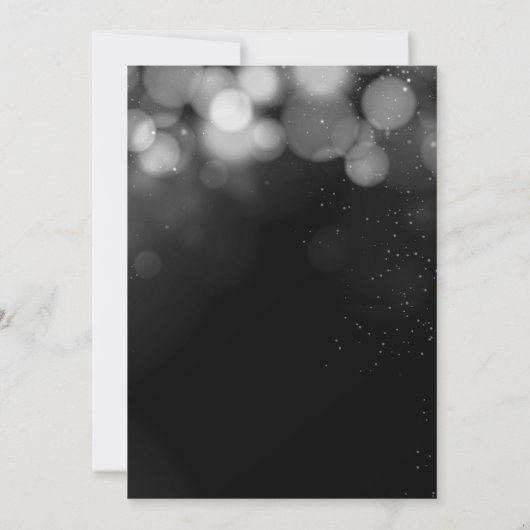 引っ越し祝いパーティーのパーティの招待状カード銀のグリッター 招待状 (裏面)