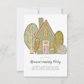 引っ越し祝いパーティーのパーティの招待状|の新しい近隣 招待状 (正面)