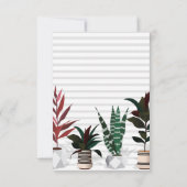 引っ越し祝いパーティーのパーティの招待状|の鉢植えな植物 招待状 (裏面)