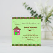 引っ越し祝いパーティーのパーティの招待状 招待状 (スタンド正面)