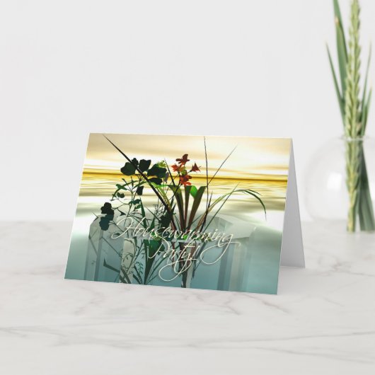 引っ越し祝いパーティーのパーティの招待状 招待状 (正面)