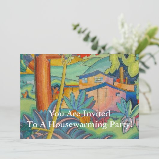 引っ越し祝いパーティーのパーティの招待状- Arman Manookian 招待状 (スタンド正面)