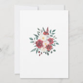 引っ越し祝いパーティーのパーティーによっては新しい家の家の赤が開花します 招待状 (裏面)