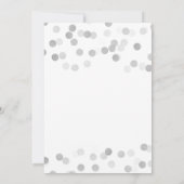 引っ越し祝いパーティーのパーティーのフェイクな銀ぱくのグリッターライト 招待状 (裏面)