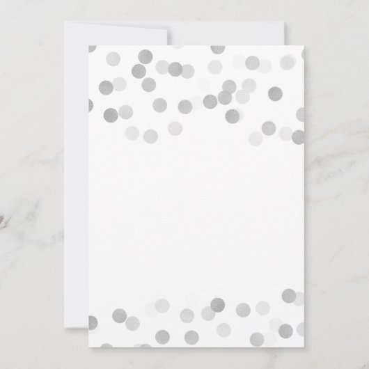 引っ越し祝いパーティーのパーティーのフェイクな銀ぱくのグリッターライト 招待状 (裏面)