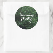 引っ越し祝いパーティーのパーティーのロゴのステッカー ラウンドシール (バッグ)