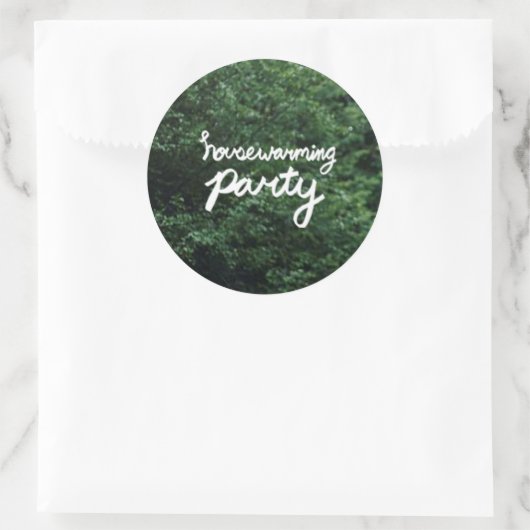 引っ越し祝いパーティーのパーティーのロゴのステッカー ラウンドシール (バッグ)