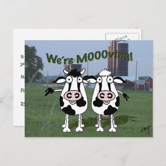 引っ越し祝いパーティーのパーティーの招待 インビテーションポストカード (正面/裏面)