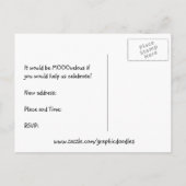 引っ越し祝いパーティーのパーティーの招待 インビテーションポストカード (裏面)