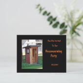 引っ越し祝いパーティーのパーティーの郵便はがき インビテーションポストカード (スタンド正面)