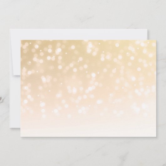 引っ越し祝いパーティーのパーティーの金ゴールドの輝きライト 招待状 (裏面)