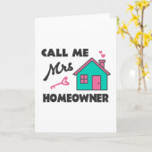引っ越し祝いパーティーのパーティーは私にMrs.Homeowner呼び出す カード (黄色い花)