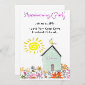 引っ越し祝いパーティーのパーティー! 招待状 (正面/裏面)