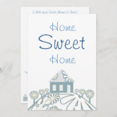 引っ越し祝いパーティーのパーティー 招待状 (正面/裏面)