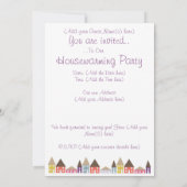 引っ越し祝いパーティーのパーティー 招待状 (裏面)