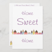 引っ越し祝いパーティーのパーティー 招待状 (正面/裏面)