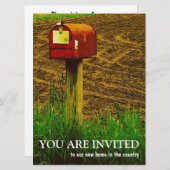 引っ越し祝いパーティーのパーティー-新しい国の家 招待状 (正面/裏面)