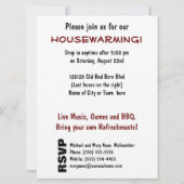 引っ越し祝いパーティーのパーティー-新しい国の家 招待状 (裏面)