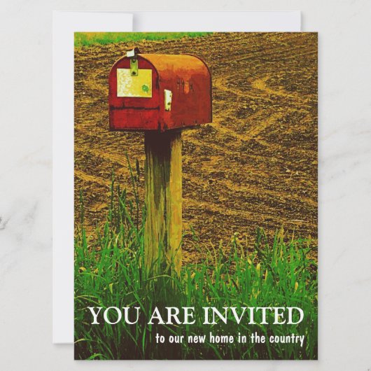 引っ越し祝いパーティーのパーティー-新しい国の家 招待状 (正面)