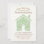 引っ越し祝いパーティーの家のパーティの招待状 招待状 (正面)