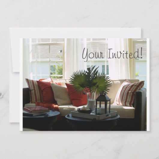 引っ越し祝いパーティーの招待状 招待状 (正面)