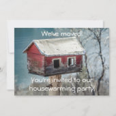 引っ越し祝いパーティーの新しい家か住所おもしろいな招待状 招待状 (正面)