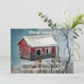 引っ越し祝いパーティーの新しい家か住所おもしろいな招待状 招待状 (スタンド正面)