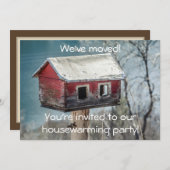 引っ越し祝いパーティーの新しい家か住所おもしろいな招待状 招待状 (正面/裏面)