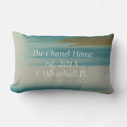 引っ越し祝いパーティーの枕- Chanelの家 ランバークッション (正面)