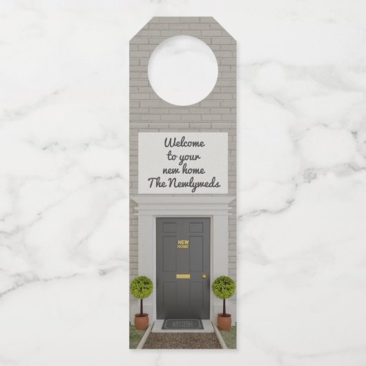 引っ越し祝いパーティーへようこそ ボトルネックタグ (正面)