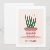 引っ越し祝いパーティーアロエポッテッドプラントニューホームパーティー (正面/裏面)