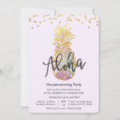 引っ越し祝いパーティーアロハルアウ(ハワイ式宴会)ハワイアンパーティの招待状 招待状 (正面)