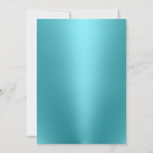 引っ越し祝いパーティーカクテルパーティーモダンターコイズ 招待状 (裏面)