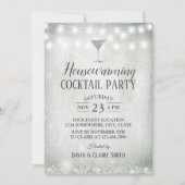 引っ越し祝いパーティーカクテル素朴パーティー赤ちゃんの息 招待状 (正面)