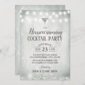 引っ越し祝いパーティーカクテル素朴パーティー赤ちゃんの息 招待状 (正面/裏面)