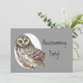 引っ越し祝いパーティーカスタムパーティー招待状フクロウ 招待状 (スタンド正面)