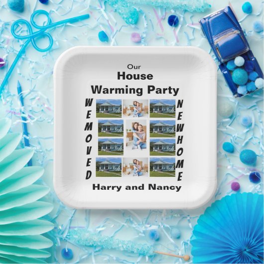 引っ越し祝いパーティーカスタムパーティー11フォトコラージュ ペーパープレート (パーティー)