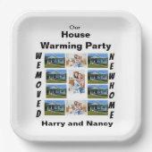 引っ越し祝いパーティーカスタムパーティー11フォトコラージュ ペーパープレート (正面)