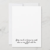 引っ越し祝いパーティーカード「ホームは地球上の天国になり得る」 シーズンカード (裏面)