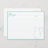 引っ越し祝いパーティーギフトレシピブックカード、家族レシピ ポストカード (正面/裏面)